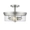 Z-Lite Bohin 2 Light Semi Flush Mount, Brushed Nickel And Clear Seedy 464SF-BN - alternate 5